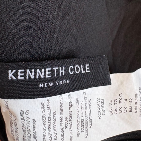 Kenneth Cole Black Strappy Cutout One-Piece Swimsuit XL Black - Picture 4 of 13